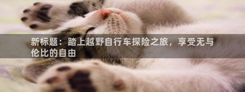 尊龙凯时-人生就是博z6com|新标题:踏上越野自行车探险之旅,享受无与
伦比的自由(图1) 尊龙凯时-人生就是博z6com